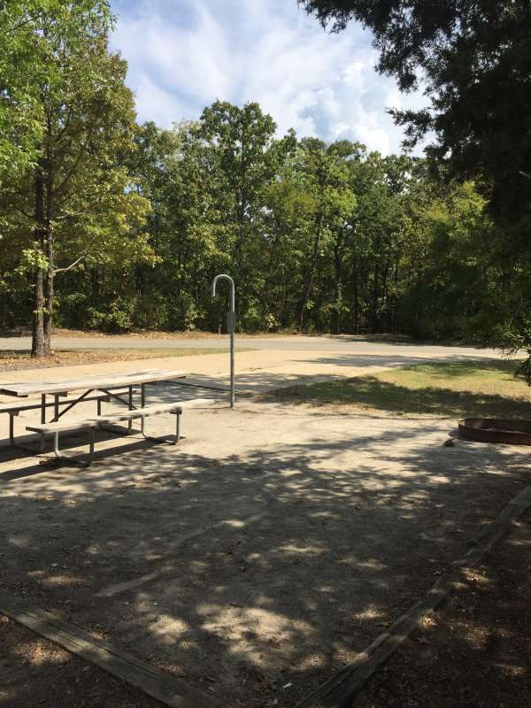 Accessible campsite #39 with electricity and water in the White Deer Reach Camping Loop. 