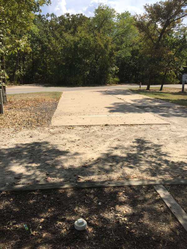 Accessible campsite #39 with electricity and water in the White Deer Reach Camping Loop. 