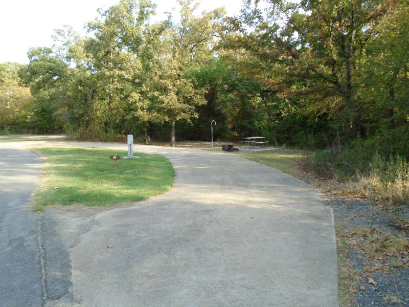 Campsite #61 with electricity and water in the Spring Point Camping Loop. 