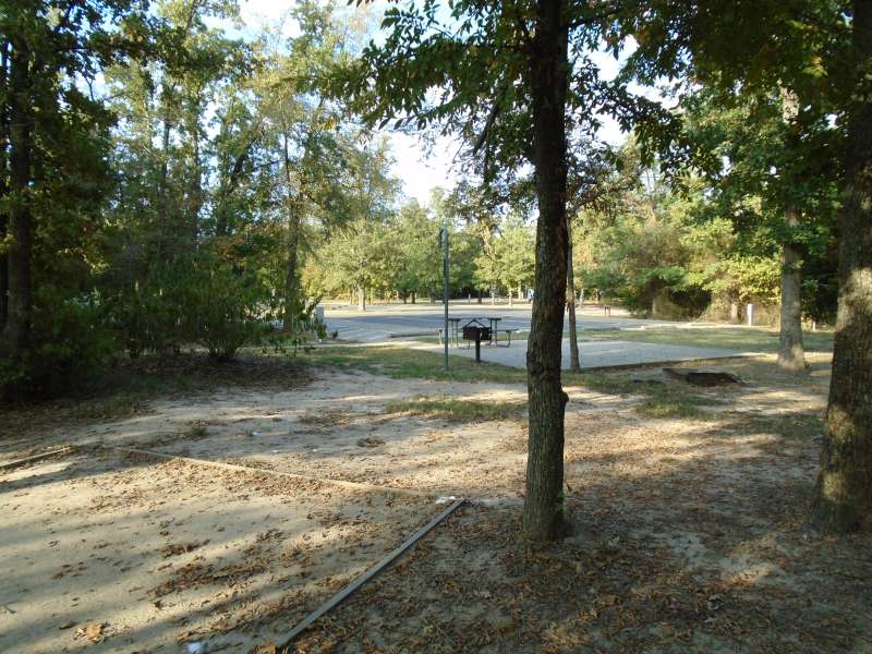 Campsite #56 with electricity and water in the Spring Point Camping Loop. 