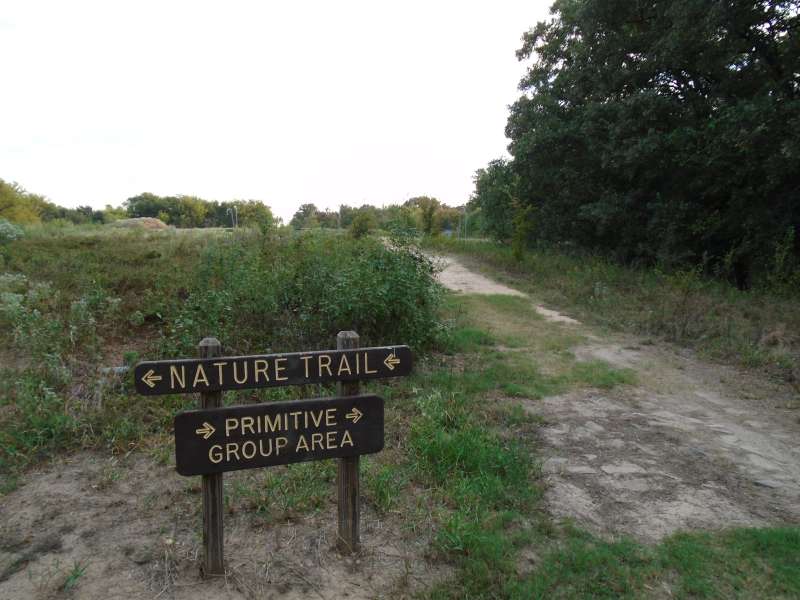 Trailhead for the Primitive Group Camping Area. 