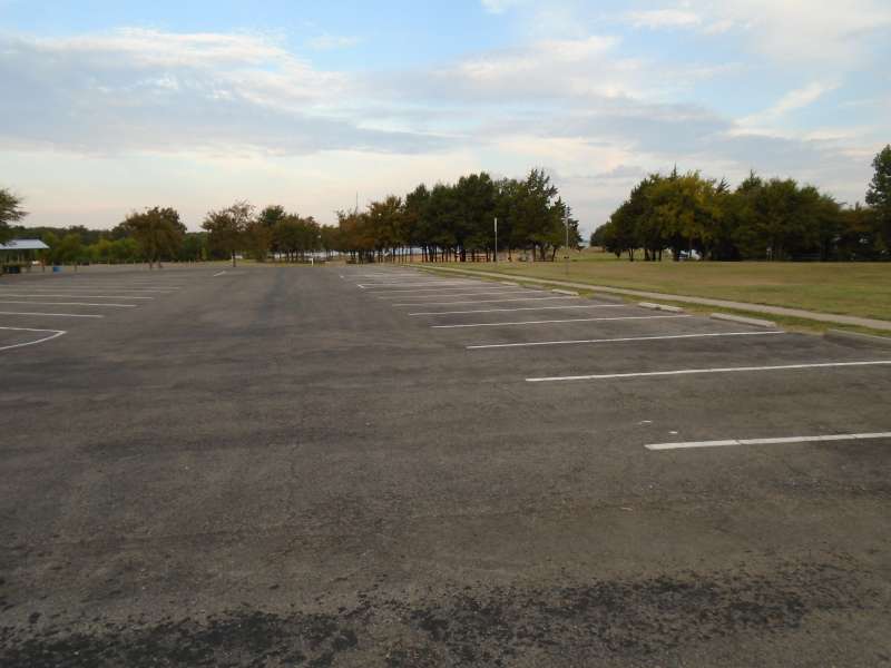 The parking area for the Primitive Group Camping Area. 
