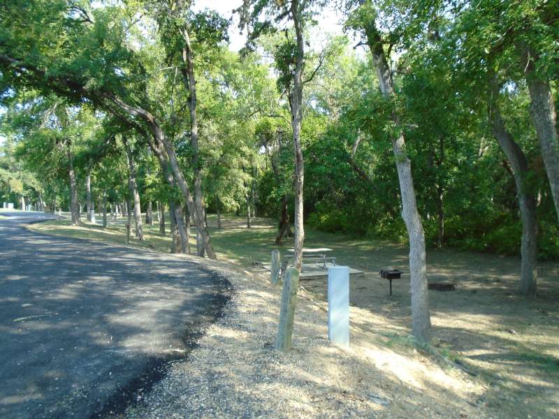 Campsite #15, with water & electricity, in the Clearfork Creek Camping Area.