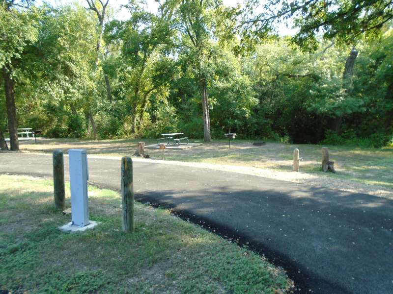 Campsite #19, with water & electricity, in the Clearfork Creek Camping Area.