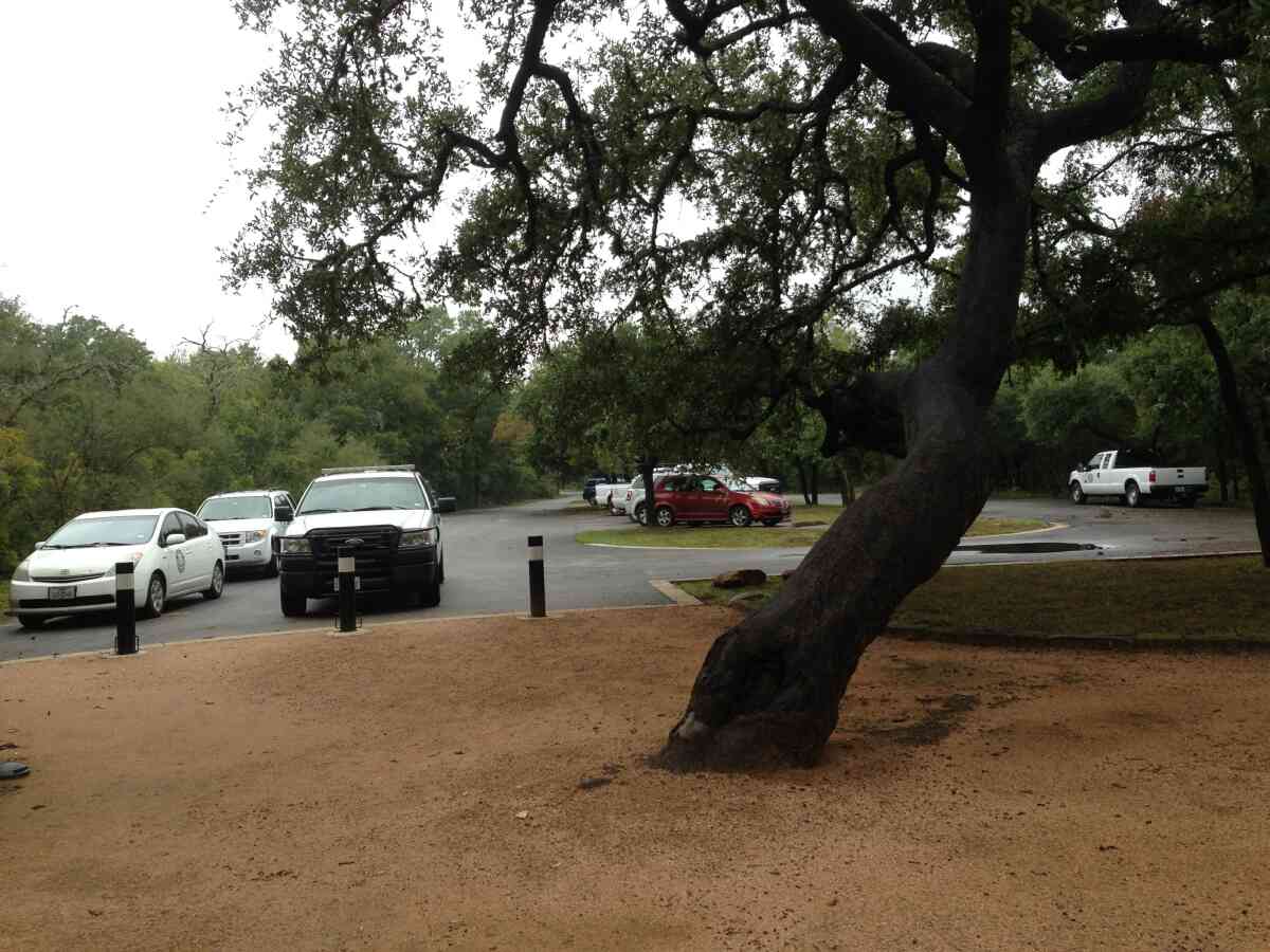 The parking area for the Rec. Hall.