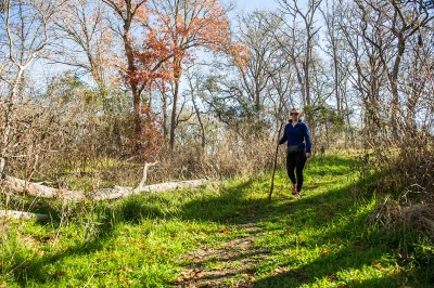 Woman hiking at the park