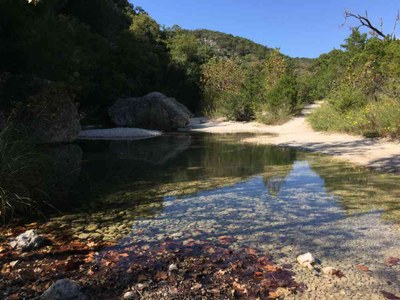 Reflective Pond photo by Colette Nicholl at Lost Maples State Natural Area on Oct. 18, 2016 