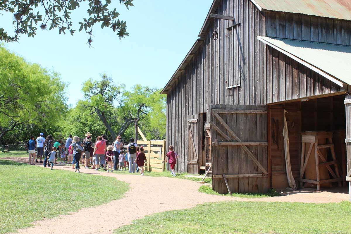 On the grounds of the Sauer-Beckmann Farmstead (barn)
