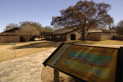 The wheelchair-accessible Visitor Center Complex The wheelchair-accessible Visitor Center Complex at LBJ State Park