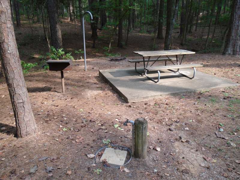 Electric & water hook-up, Campsite #13.
