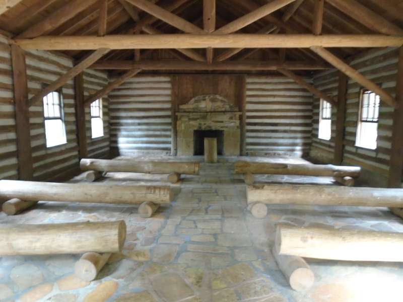 Commemorative representation of Mission San Francisco de los Tejas.