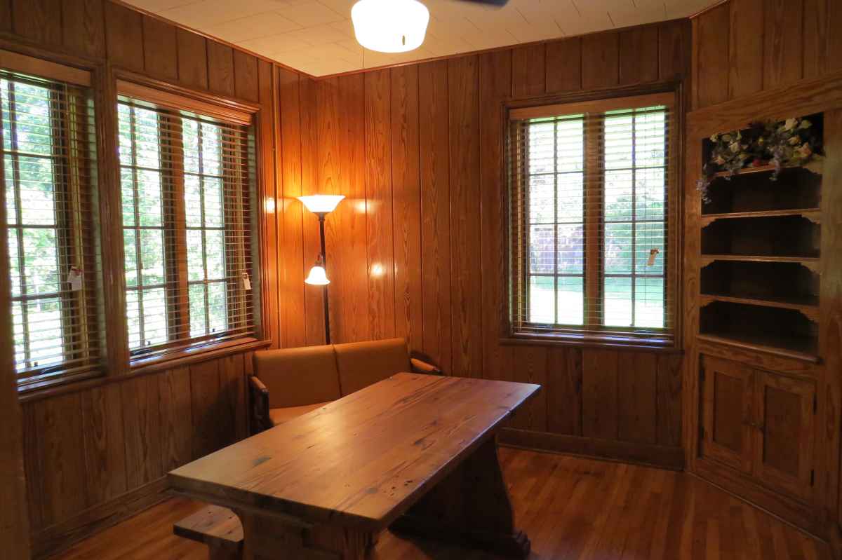 Inside the dining area of the Cabin.