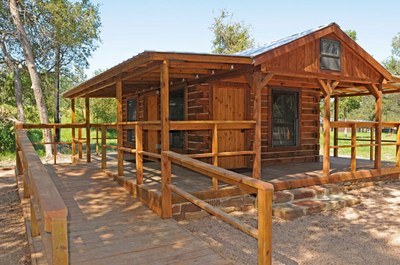 View of the front of the Cabin showing the entrance ramp.