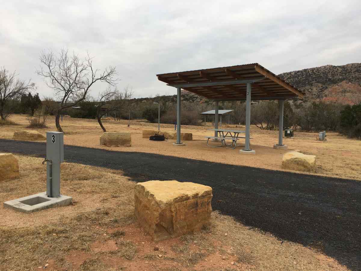 A wheelchair friendly campsite at the Wolfberry Group Camp. 