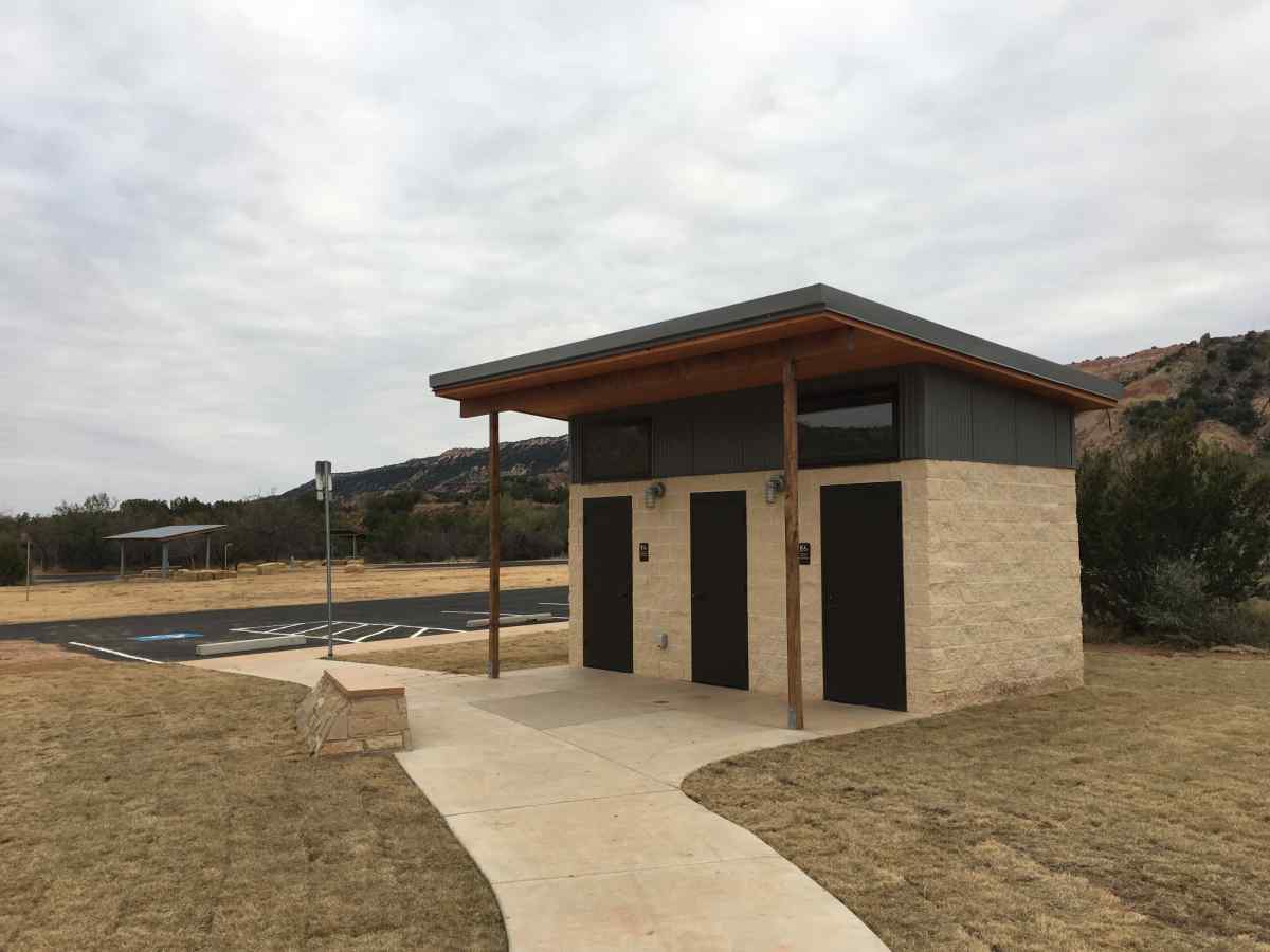 ADA accessible restrooms at the Wolfberry Group Camp. 