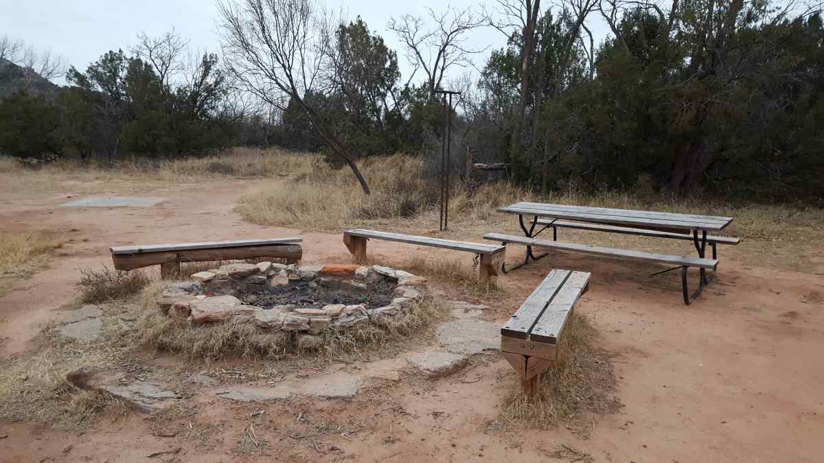 The large fire ring at the Youth Group Camping Area. 
