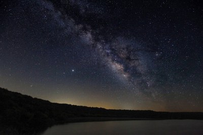 Milky Way at night over Tucker Lake