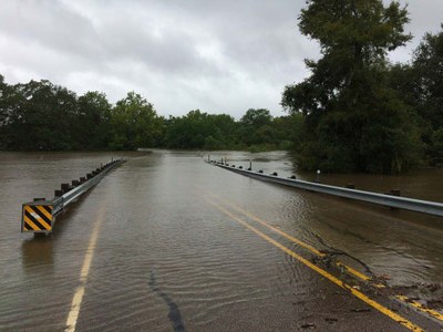 flooded roadway