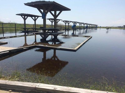 flooded picnic area