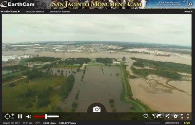 View from monument web cam showing flooding