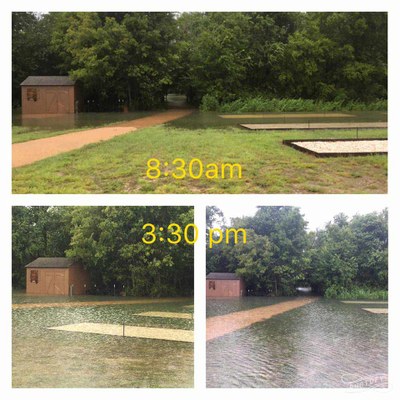 time lapse collage of flooding
