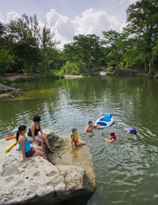 Swimming Family