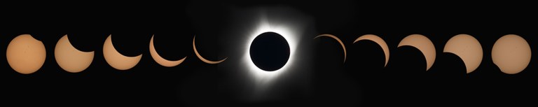 Compiled Image showing the progression of an eclipse. 