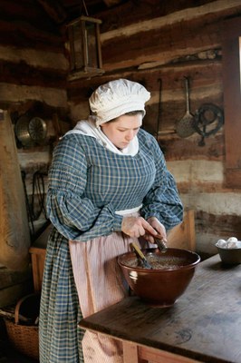 Woman working in kitchen at Barrington Farm