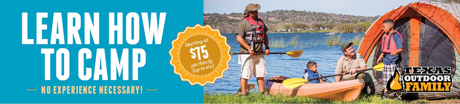 Learn how to camp. No experience neccessary. Starting at $75 per family (up to six people)
