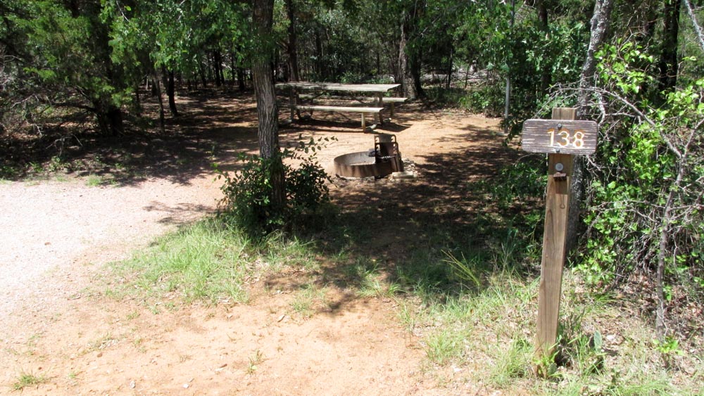 Walk-in Site #138 in the Dogwood Canyon area.
