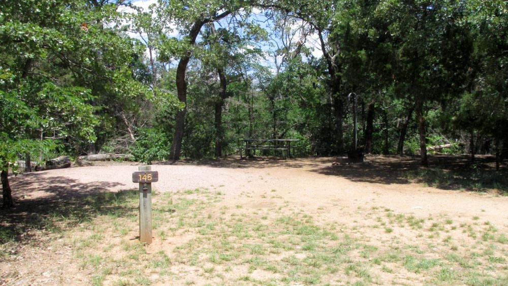 Walk-in Site #145 in the Dogwood Canyon area.