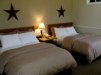 Room with double beds.