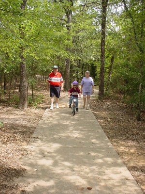 People walking on trail