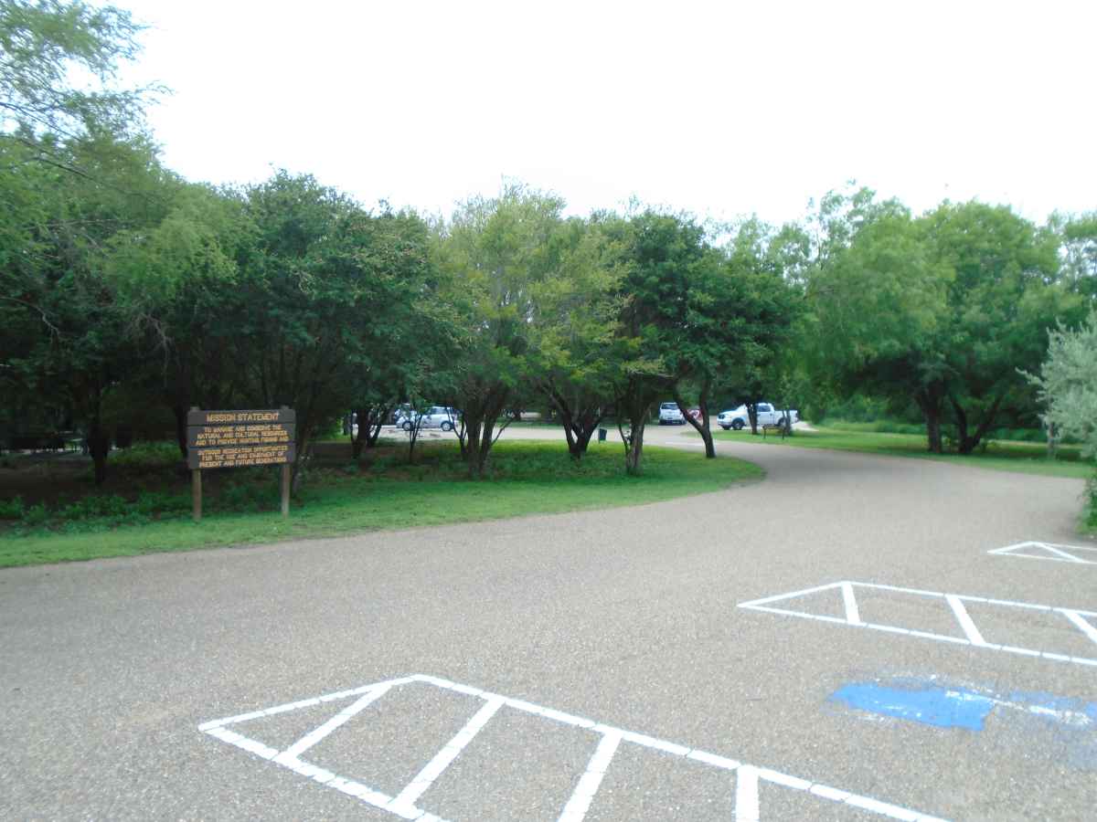 The parking area for the Visitor's Center and the Meeting Room.