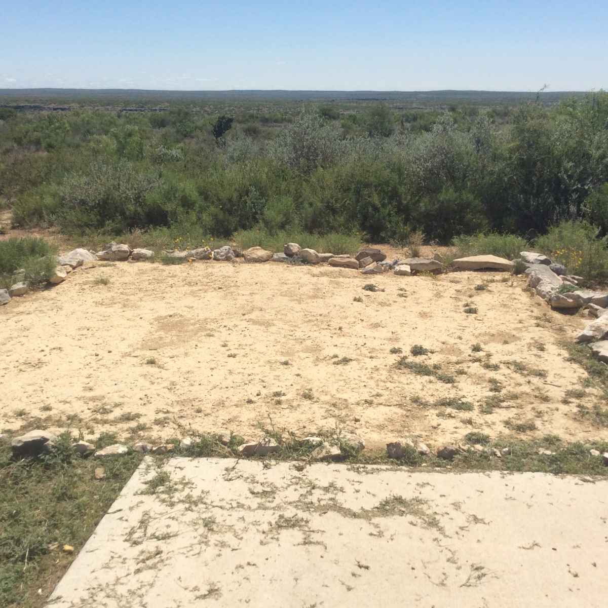 The tent pad at Campsite 43.