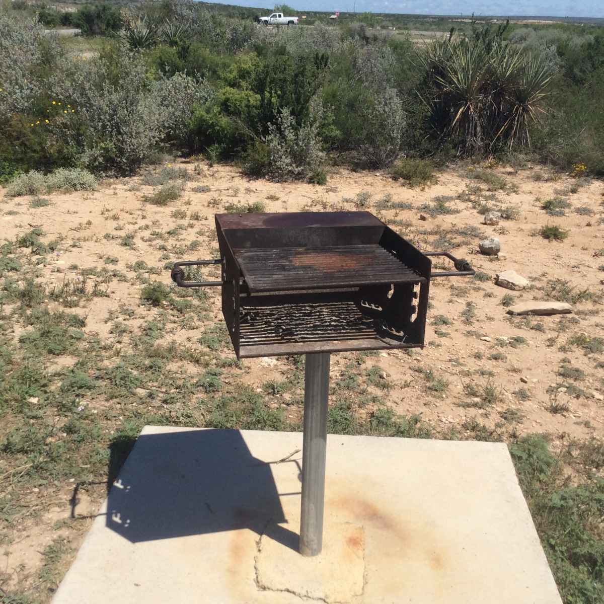 The upright grill at Campsite 44 is designed to be usable to people in wheelchairs.