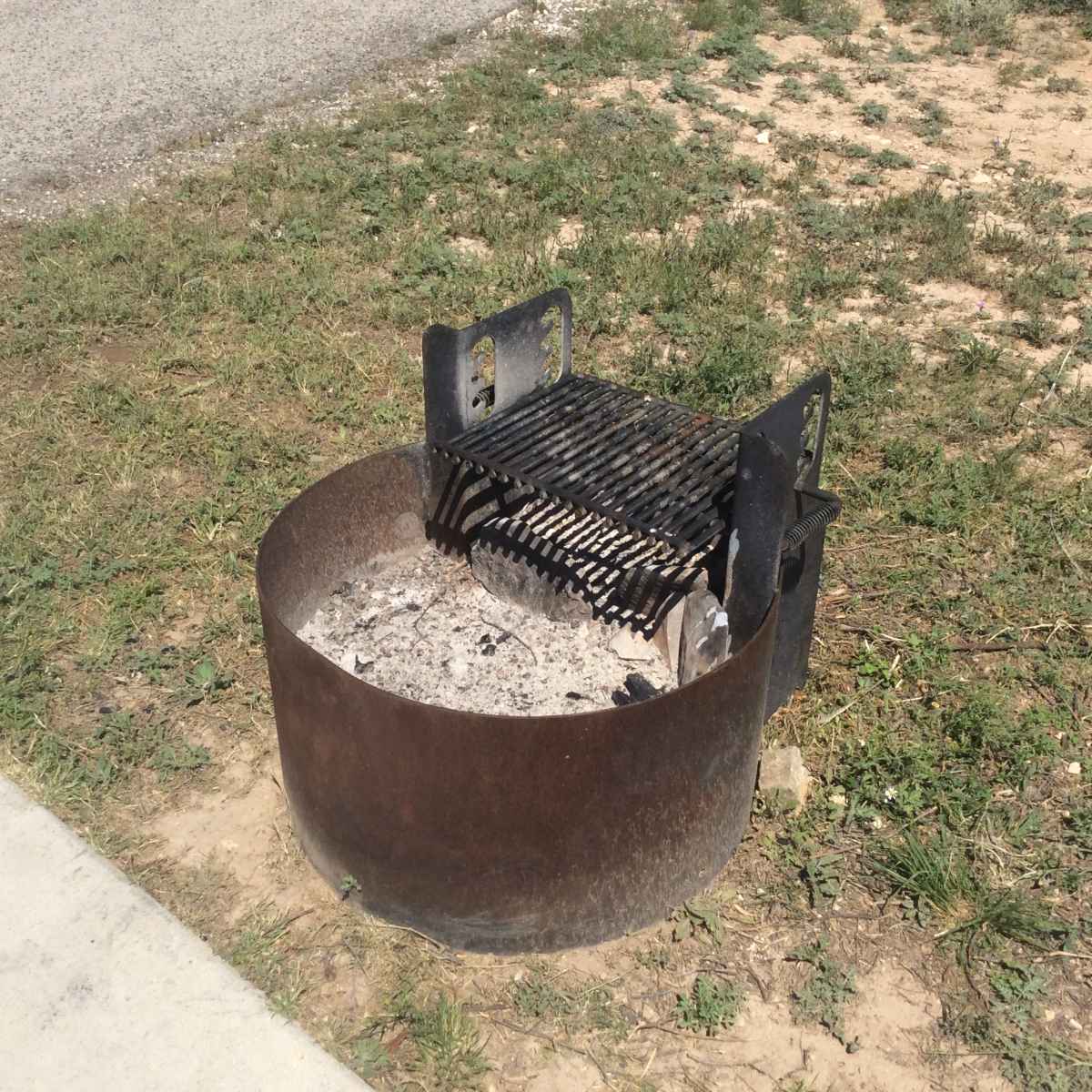 The fire ring at Campsite 44 is designed to be usable by people in wheelchairs.