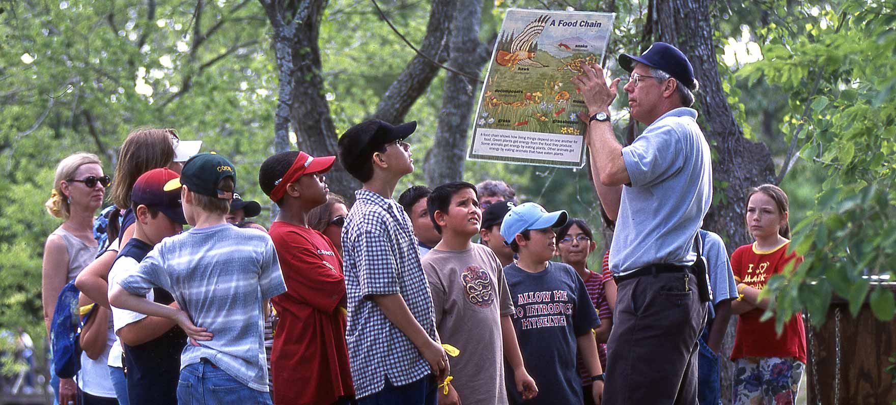 kids getting nature tour