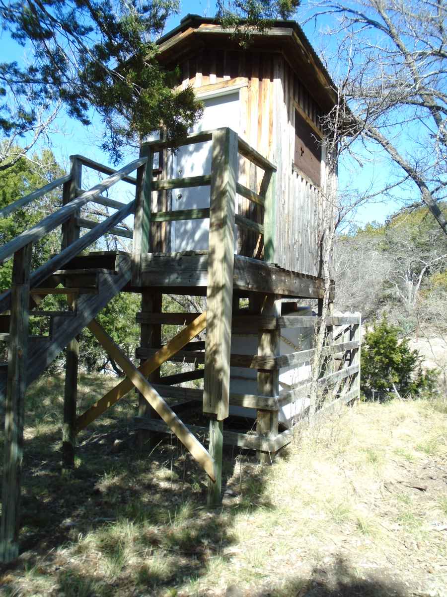 There is a composting toilet in the primitive campsite area.