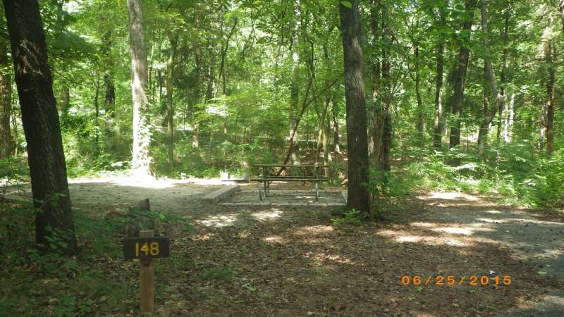 Basic Campsite #142 in the Sumac Bend area.