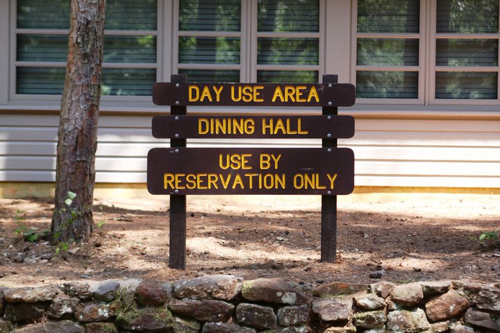 Outside the Group Dining Hall.