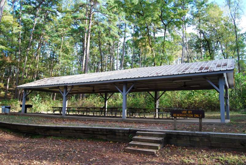The Group Picnic Area 3 has a covered pavilion.