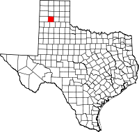 Map of Texas highlighting Randall COUNTY