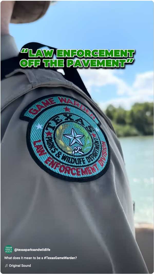 What does it mean to be a #TexasGameWarden? short