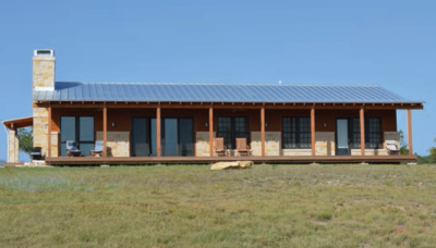 View of the porch side of the staff residence