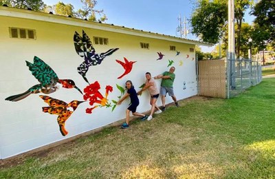 hummingbird mural